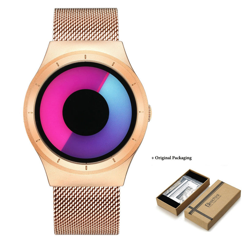 Relogio Creative Quartz Watches Women Top Brand Casual Stainless steel Mesh Band Unisex Watch Men Clock female Ladies gift