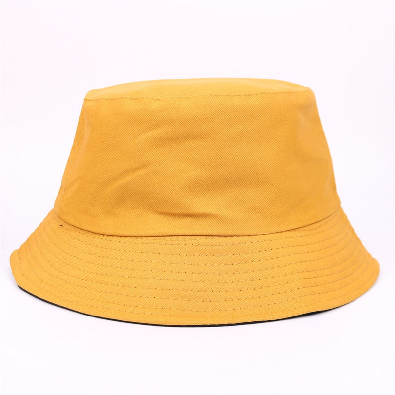 Free Custom LOGO Design Double Sided Bucket Hat Women Men Summer Fishing Hats Casual Fishermen Cap Brim Kpop Bucket Gorras